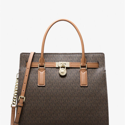 Michael Kors Hamilton Moderne Large Signature Logo Satchel