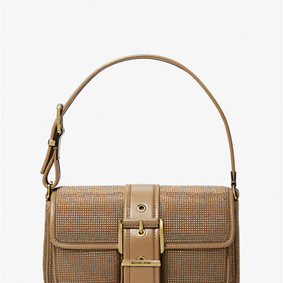 Michael Kors Colby Medium Embellished Suede Shoulder Bag